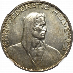 Switzerland, 5 frank 1924 - NGC MS61