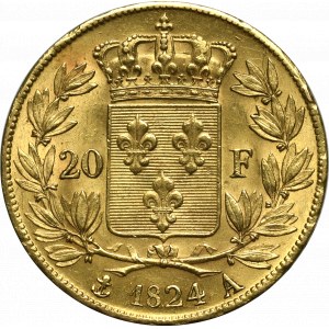 France, 20 francs 1824