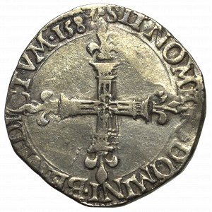 Henryk III Walezy, 1/4 ecu 1587