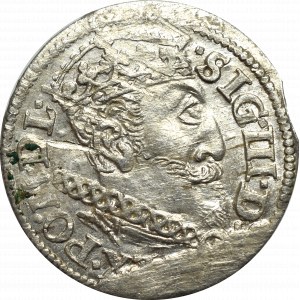 Zygmunt III Waza, Trojak 1619, Ryga - duża głowa - menniczy