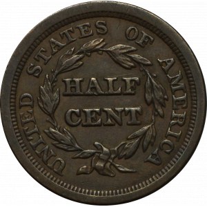 USA, 1/2 cent 1849