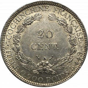 Wietnam Francuski, Cochinchina, 20 Centów 1884