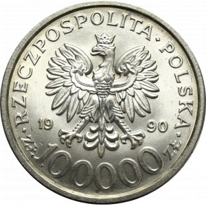 III Republic of Poland, 100.000 zloty 1990 Solidarity type B