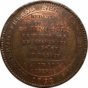 Francja, Medal 1790 - rzadki