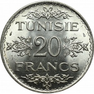 Tunisia, 20 francs 1935