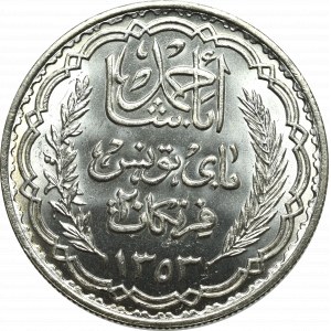 Tunezja, 20 franków 1935