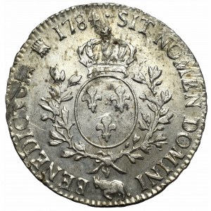 Francja, Ludwik XVI, Ecu 1784, Pau