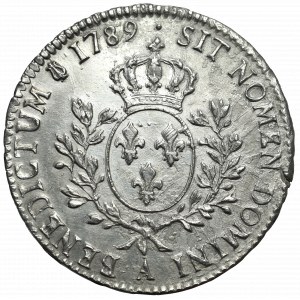 France, Louis XVI, Ecu 1789, Paris