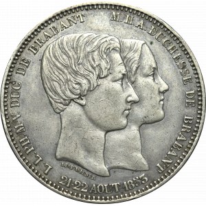 Belgia, 5 franków 1853