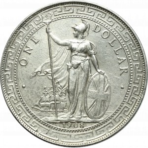 Wielka Brytania, 1 dolar 1908 (Brytyjski dolar handlowy)