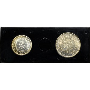 Maroko, zestaw 100 i 200 franków 1953 Essai
