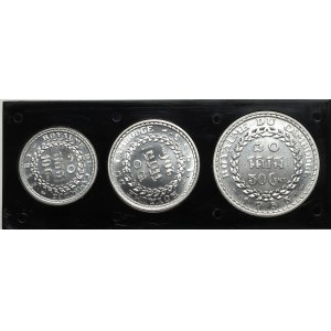 Kambodża, zestaw 10-50 cents 1953