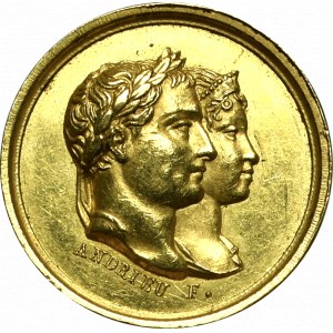 Francja, Medal 1810 - ślub Napoleona i Mari Luizy - złoto