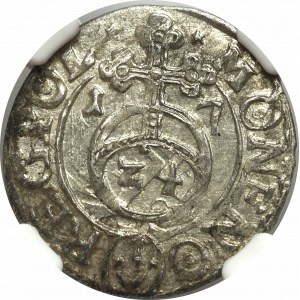 Sigismund III, 1/24 thaler 1617, Bromberg - NGC MS62