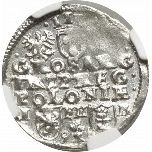 Sigismund III, 3 groschen 1596, Posen - NGC MS63