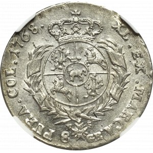 Stanisław August Poniatowski, Dwuzłotówka 1768 FS NGC AU58