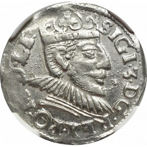 Zygmunt III Waza, Trojak 1591, Poznań - nieopisany - NGC MS62