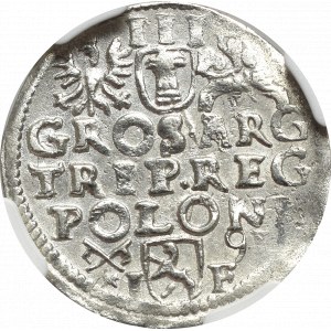 Zygmunt III Waza, Trojak 1591, Poznań - nieopisany - NGC MS62