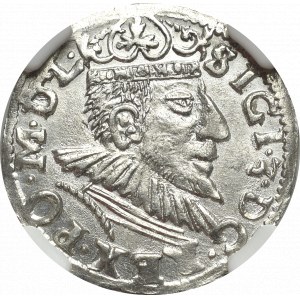 Zygmunt III Waza, Trojak 1593, Poznań - nieopisany - NGC MS64