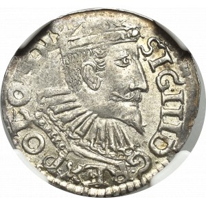 Zygmunt III Waza, Trojak 1595, Bydgoszcz - nieopisany - NGC MS62