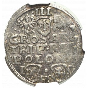 Zygmunt III Waza, Trojak 1595, Bydgoszcz - nieopisany - NGC MS62