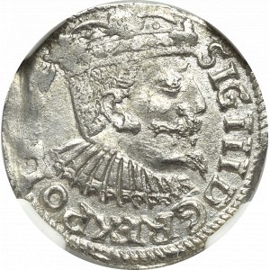 Zygmunt III Waza, Trojak 1595, Bydgoszcz - nieopisany - NGC MS62