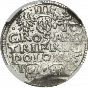 Zygmunt III Waza, Trojak 1595, Bydgoszcz - nieopisany - NGC MS62