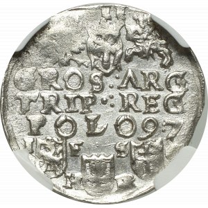 Zygmunt III Waza, Trojak 1597, Bydgoszcz - nieopisany - NGC MS64