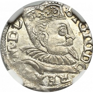 Zygmunt III Waza, Trojak 1599, Wschowa - nieopisany - NGC MS64