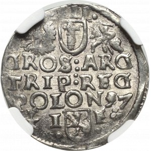 Zygmunt III Waza, Trojak 1597, Wschowa - nieopisany - NGC MS65 (MAX)