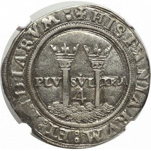 Meksyk, Karol I (1542-1555), 4 reale GM - NGC AU53