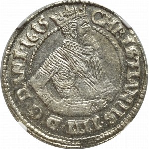 Dania, Krystian IV, 1 marka 1615, Kopenhaga - NGC MS62