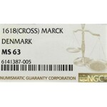 Denmark, 1 marck 1618, Copenhagen - NGC MS63