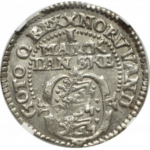 Denmark, 1 marck 1617, Copenhagen - NGC MS62