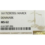 Denmark, 1 marck 1617, Copenhagen - NGC MS62
