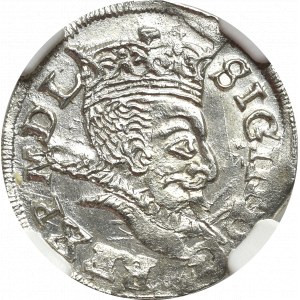 Sigismund III Vasa, 3 groschen 1598, Lublin - NGC MS64