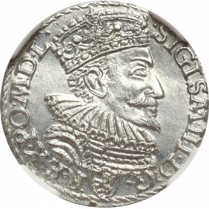 Zygmunt III Waza, Trojak 1593, Malbork - nieopisany - MGC MS63