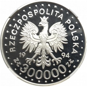 III Republic of Poland, 300.000 zloty 1994 Kolbe - NGC PF69 Ultra Cameo
