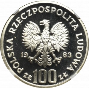 PRL, 100 złotych 1983 Niedźwiedź - NGC PF69 Ultra Cameo