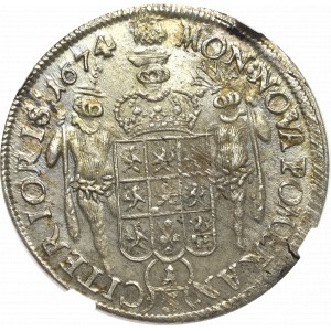 Pommern, Carol XI, 1/3 thaler 1674, Stettin - NGC MS62