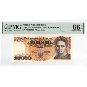 PRL, 20000 złotych 1989 A - PMG 66EPQ