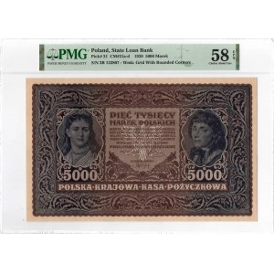 II RP, 5000 marek polskich 1920 III SERJA B - PMG 58EPQ