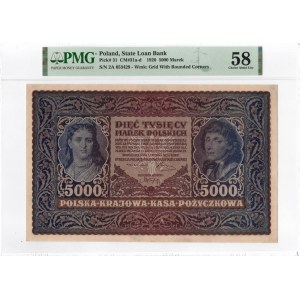 II RP, 5000 marek polskich 1920 II SERJA A - PMG 58