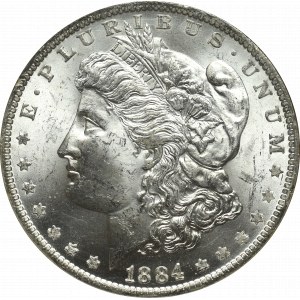 USA, Morgan dollar 1884, Nowy Orlean - NGC MS63