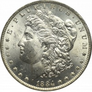 USA, Morgan dollar 1884, Nowy Orlean - NGC MS63