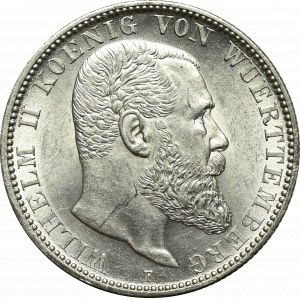 Germany, Wuertemberg, Wilhelm II, 2 mark 1904, Stuttgart