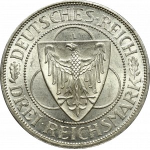 Republika Weimarska, 3 marki 1930 A, Berlin - Wyzwolenie Nadrenii