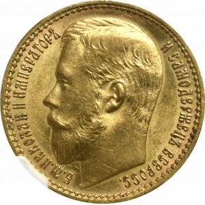 Russia, Nicholas II, 15 rouble 1897 AГ - NGC MS62