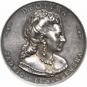 Polska, Medal Jadwiga Łuszczewska 1897 - RZADKOŚĆ, srebro
