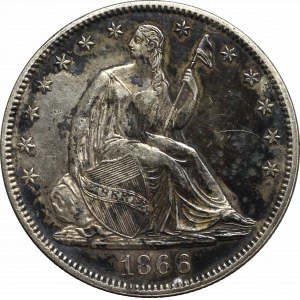 USA, 1/2 dollar 1866 - Seated Liberty